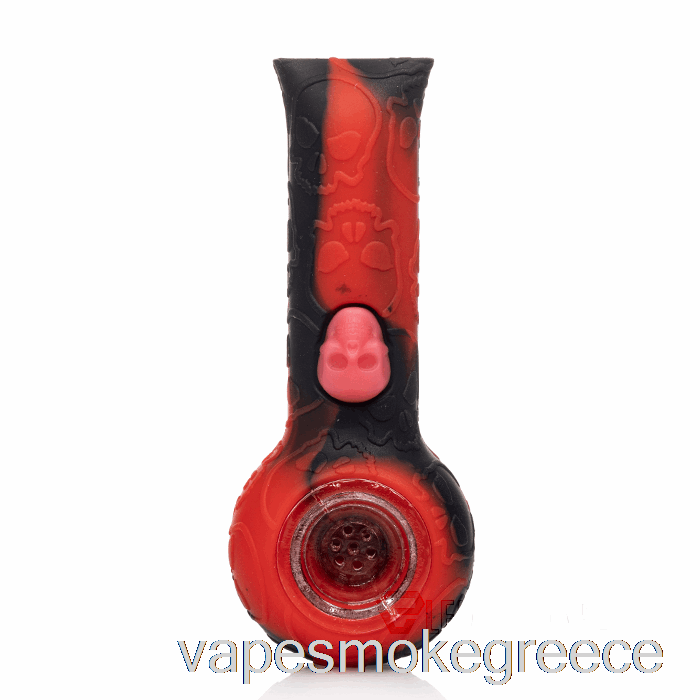 Vape Greece Stratus σιλικόνης κρανίο σωλήνας χειρός βυσσινί (μαύρο / κόκκινο)